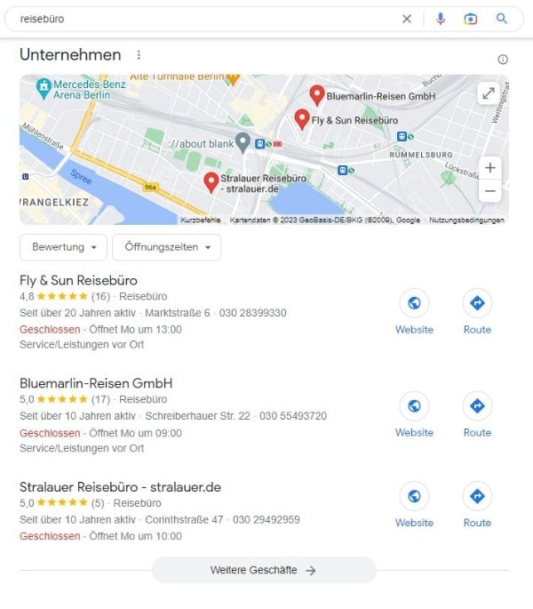 Local SEO für Reisebüros mit Google Maps. Local SEO für Reisebüro