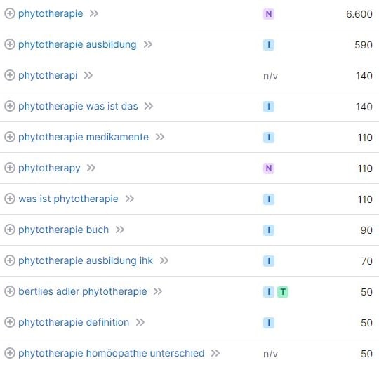 SEO für Heilpraktiker Keyword-Recherche Phytotherapie