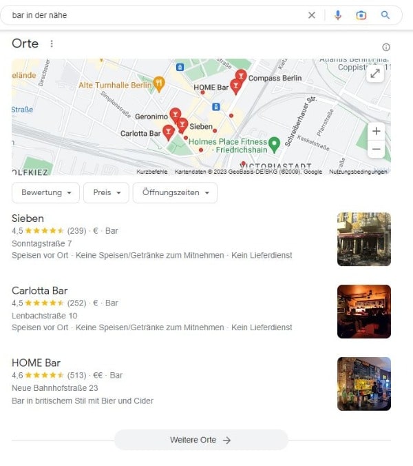 Website erstellen und Local SEO für Bars in der Nähe Google Maps Website erstellen und Local SEO für Bars in der Nähe Google Maps
