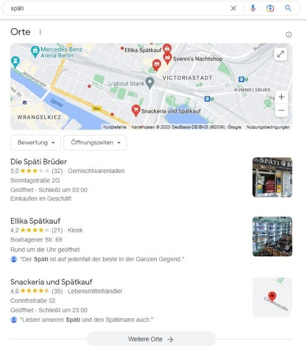 Website erstellen und Local SEO für Späti Google Maps Website erstellen und Local SEO für Späti Google Maps