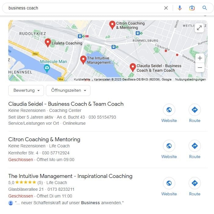 Website erstellen für Business Coach Local SEO Website erstellen für Business Coach Local SEO
