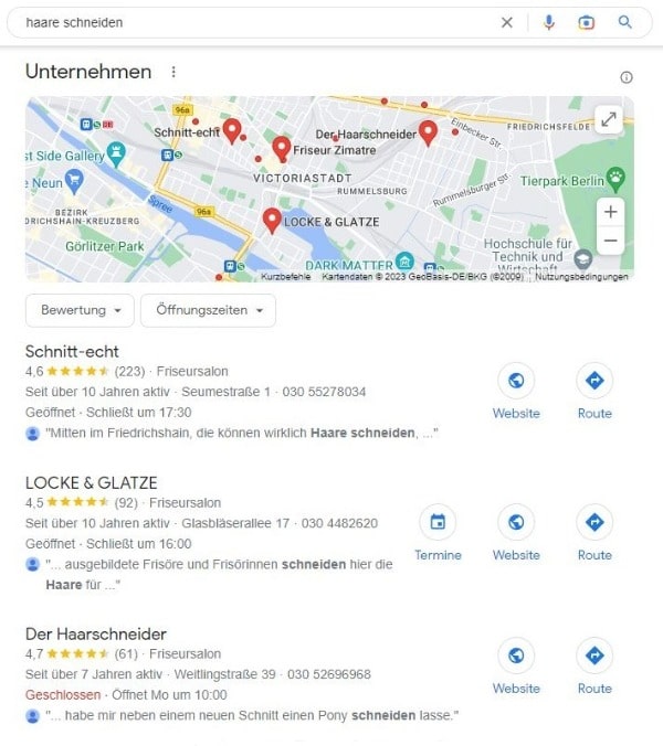 Website erstellen für Haare schneiden Local SEO Website erstellen für Haare schneiden Local SEO