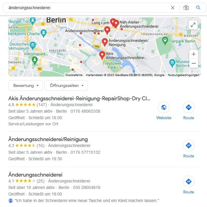 Website erstellen und Local SEO für Änderungsschneiderei Website erstellen und Local SEO für Änderungsschneiderei