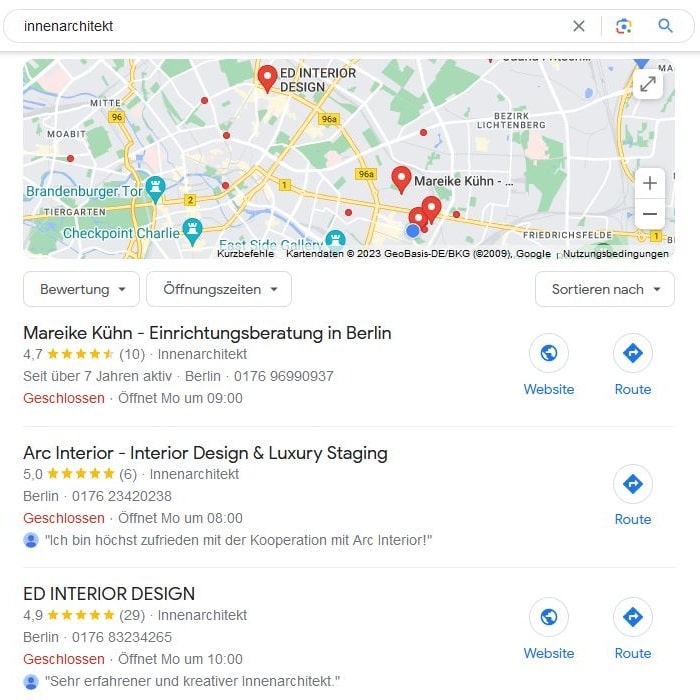 Website erstellen und Local SEO für Innenarchitekt Website erstellen und Local SEO für Innenarchitekt