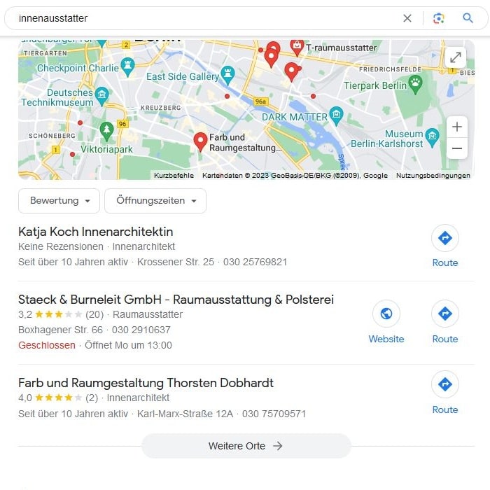 Website erstellen und Local SEO für Innenausstatter Website erstellen und Local SEO für Innenausstatter