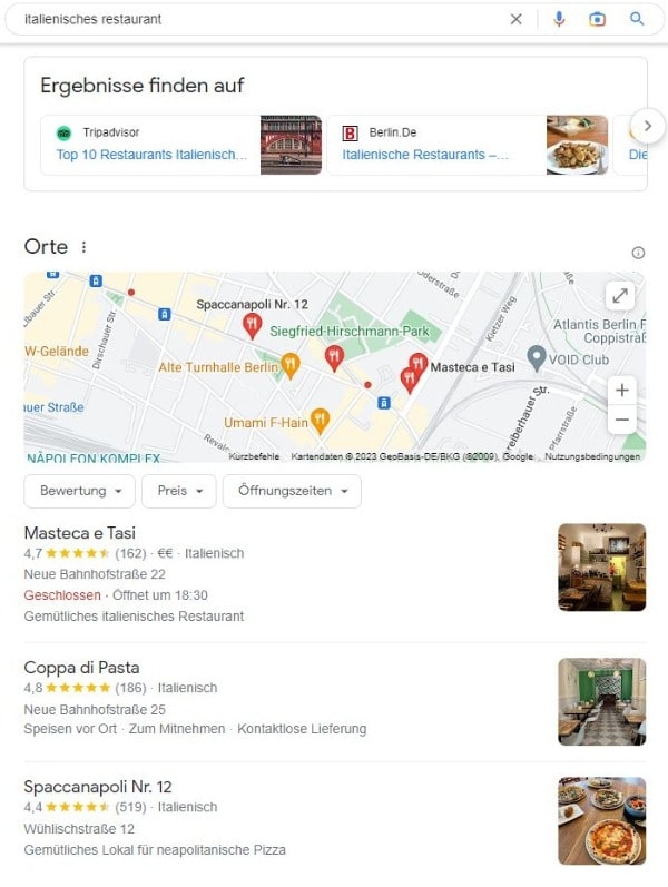Website erstellen und Local SEO für "Italienisches Restaurant" Website erstellen und Local SEO für "Italienisches Restaurant"