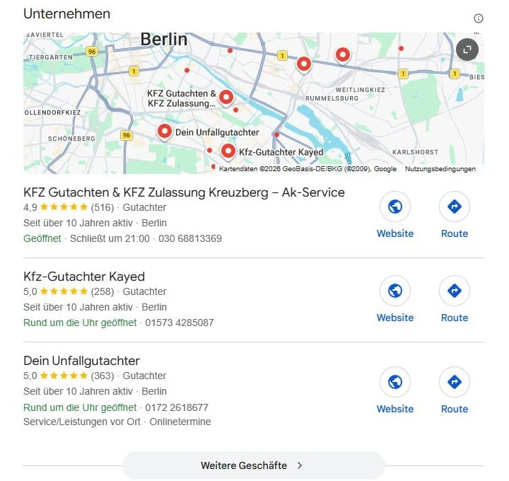 Local SEO für Gutachter